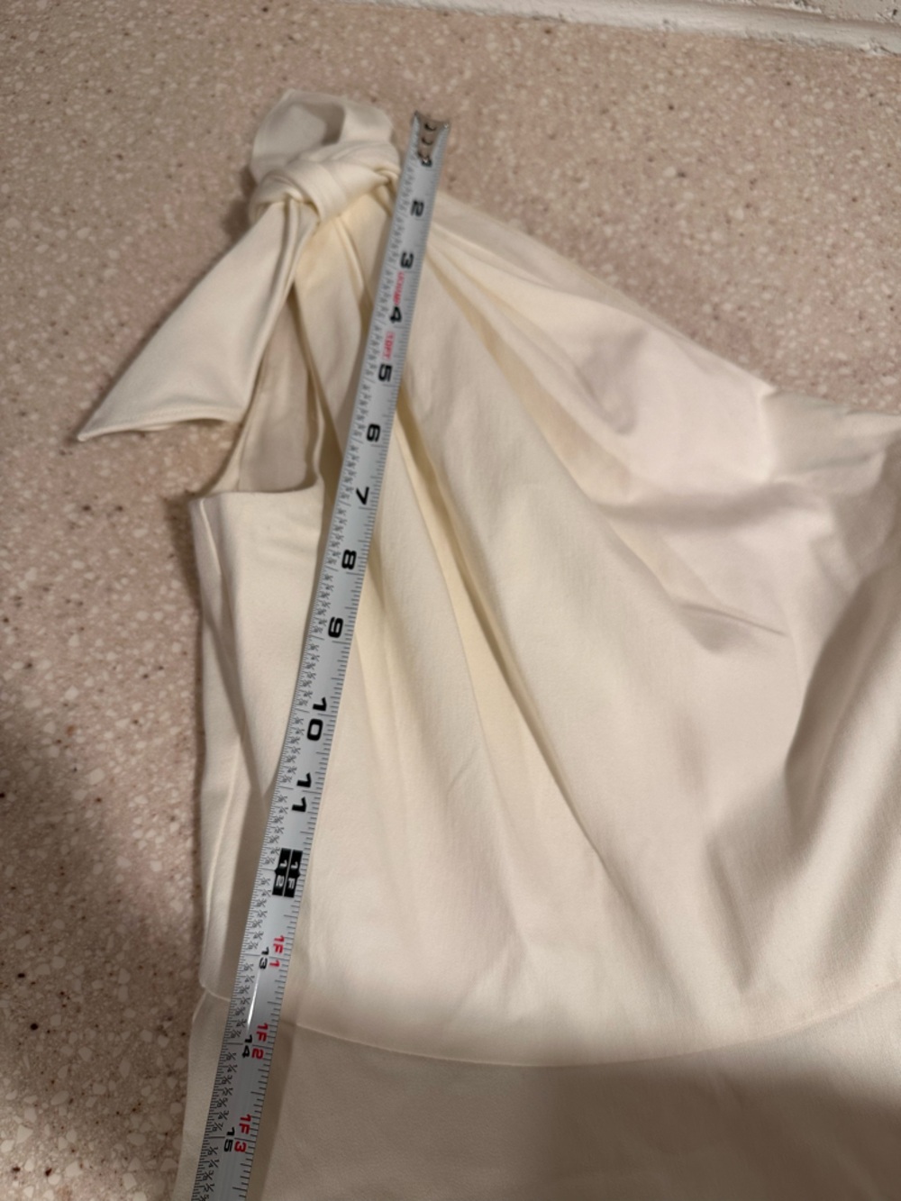Kate Spade Twill One-Shoulder Midi Dress Ivory/Cream/Off White Sabrina Dress - Picture 12 of 16